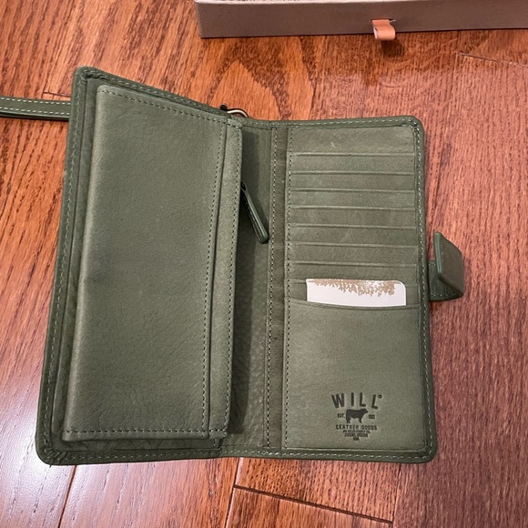 Will Green Leather Wallet—NWT - Picture 6 of 8